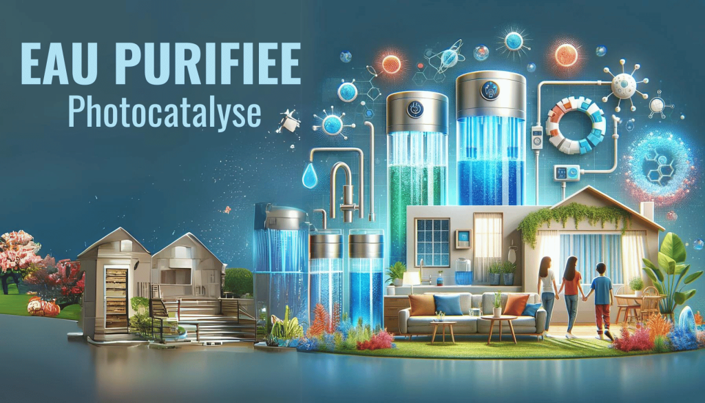 Dispositif de purification d'eau photocatalytique utilisant la lumière UV dans un cadre familial, alliant écologie et technologie